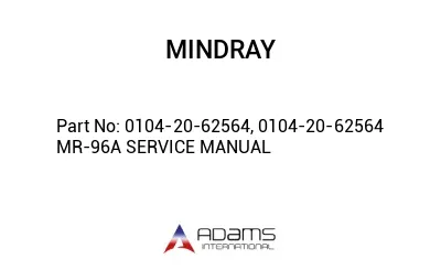 0104-20-62564, 0104-20-62564 MR-96A SERVICE MANUAL