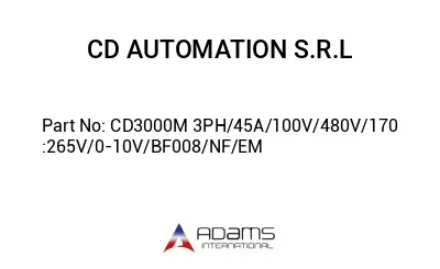 CD3000M 3PH/45A/100V/480V/170:265V/0-10V/BF008/NF/EM