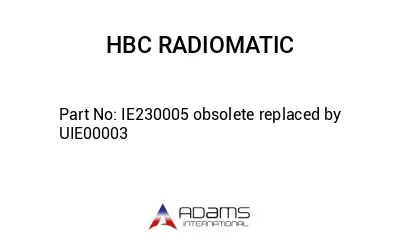 IE230005 obsolete replaced by UIE00003