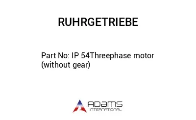 IP 54Threephase motor (without gear)