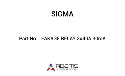 LEAKAGE RELAY 3x40A 30mA