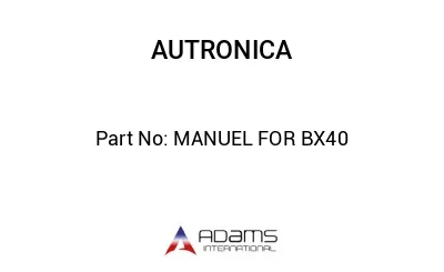 MANUEL FOR BX40