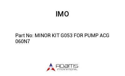 MINOR KIT G053 FOR PUMP ACG 060N7