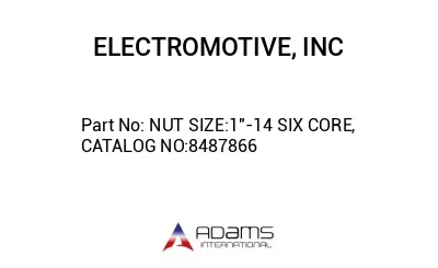 NUT SIZE:1"-14 SIX CORE, CATALOG NO:8487866